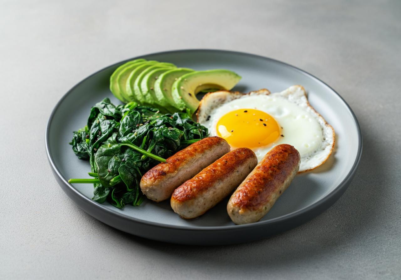 Deliciously Nutritious: Savory Chicken Breakfast Sausage with Greens